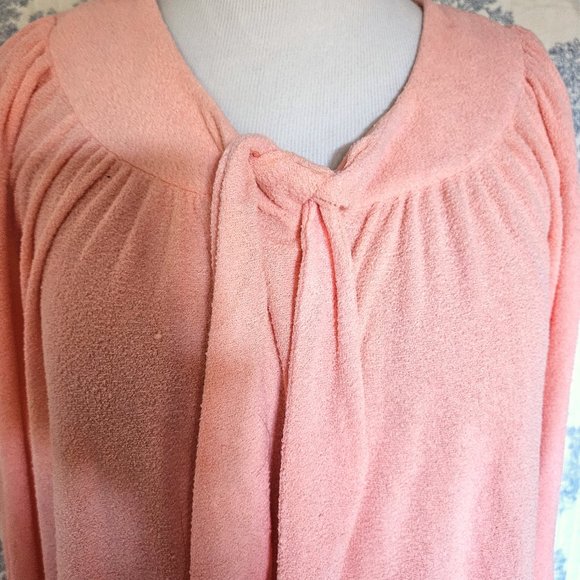 Size L to XL Vintage 1970s Leisure Lady Terry Zip Front Robe - Picture 4 of 14